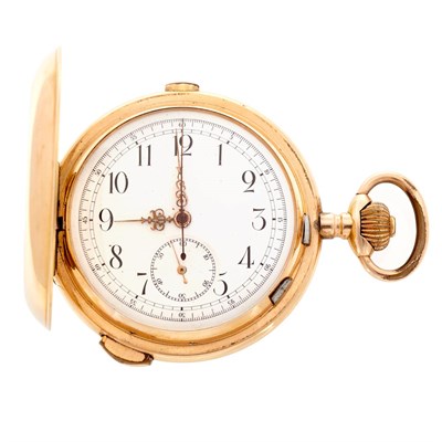Lot 96 - Gold Hunting Case Repeating Chronograph Pocket Watch