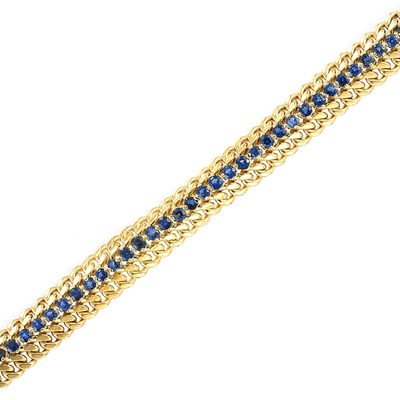 Lot 447 - Gold and Sapphire Bracelet, Cartier