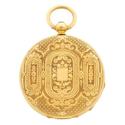 Lot 75 - Chased Gold Hunting Case Pocket Watch