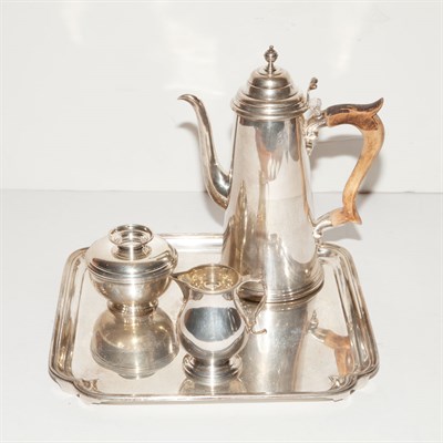 Lot 481 - Ensko Sterling Silver Coffee Service with Tray...
