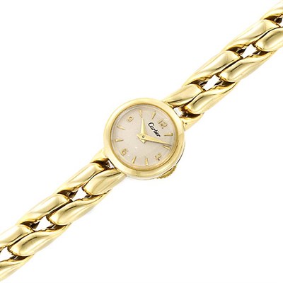 Lot 678 - Gold Bracelet-Watch, Cartier