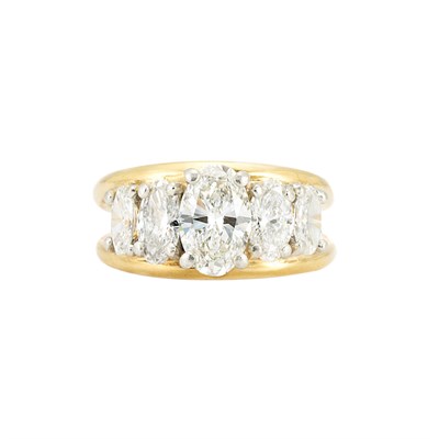 Lot 623 - Gold, Platinum and Diamond Ring