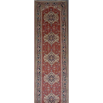 Lot 563 - Indo-Heriz Runner India, contemporary Nine...