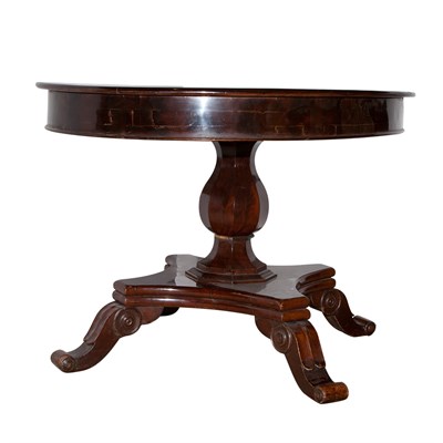 Lot 362 - Continental Neoclassical Mahogany Center Table...