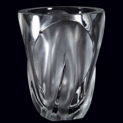 Lot 427 - Lalique Molded Glass Ingrid Vase Modern Of...