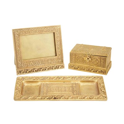 Lot 466 - Tiffany Studios Gilt-Bronze Partial Desk Set...