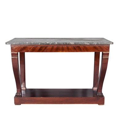Lot 565 - American Empire Style Marble Top Mahogany Pier...