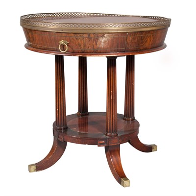 Lot 289 - French Style Rosewood Bouillotte Table Height...