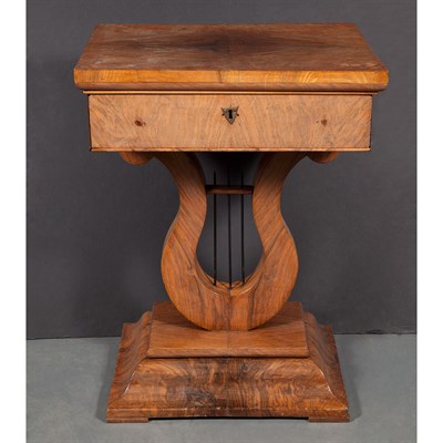Lot 264 - Continental Neoclassical Mahogany Sewing Table...