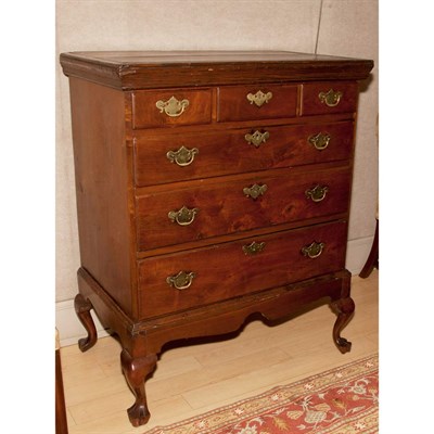 Lot 403 - Queen Anne Style Mahogany and Oak Chest on...
