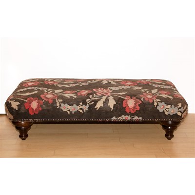 Lot 285 - Tapestry Upholstered Ottoman Height 18 inches,...