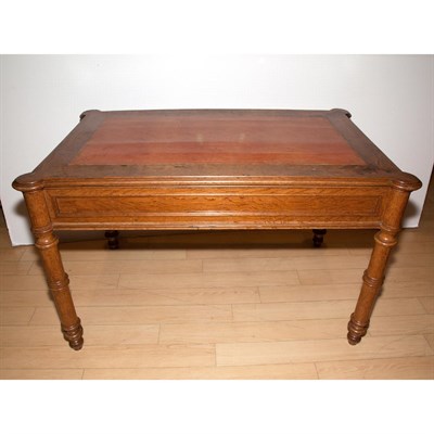 Lot 384 - Victorian Oak Library Table Height 30 inches,...