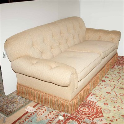 Lot 609A - Tufted Upholstered Two-Seat Sofa Length 7 feet...