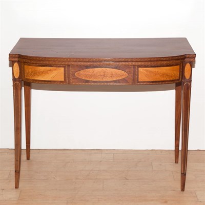 Lot 261 - Federal Inlaid Mahogany Fold-Over Card Table...
