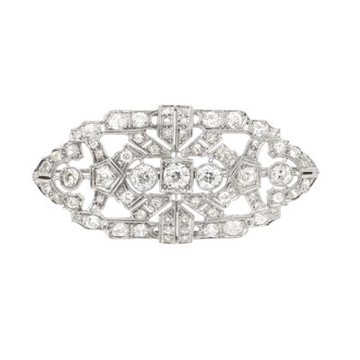 Lot 245 - Platinum and Diamond Brooch