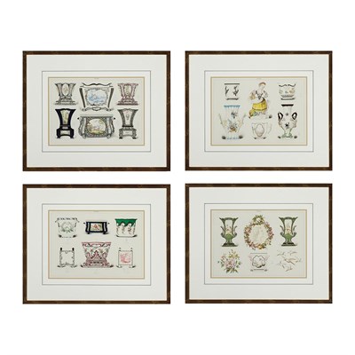 Lot 88 - Artist Unknown [SEVRES PORCELAIN DESIGNS] Four...