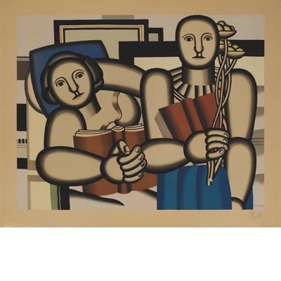 Lot 93 - Fernand Leger (1881-1955) LA LECTURE (SAPHIRE...