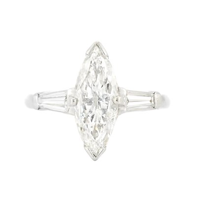 Lot 897 - Platinum and Diamond Ring