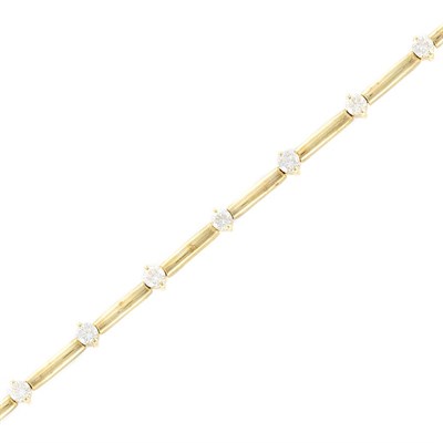 Lot 140 - Gold and Diamond Bracelet