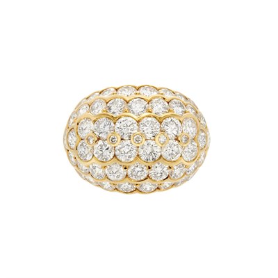 Lot 303 - Gold and Diamond Bombe Ring