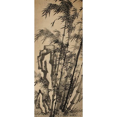 Lot 247 - Chinese School 19th Century Bamboo and Rocks...