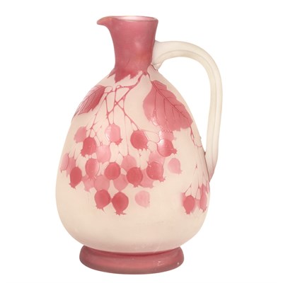 Lot 405 - Galle Acid Etched Cameo Glass Ewer Circa 1900...
