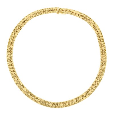 Lot 280 - Braided Gold Mesh Necklace