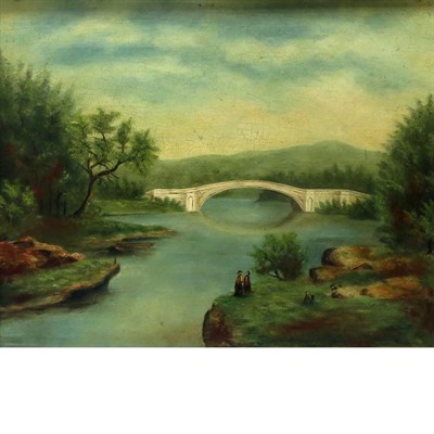 Lot 5 - American School 19th Century Bridge Over the...