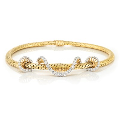 Lot 461 - Gold, Platinum and Diamond Necklace, Cartier, Paris