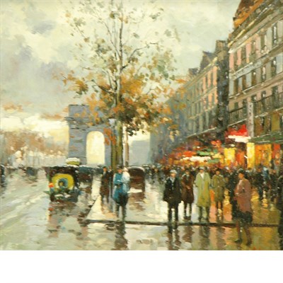 Lot 76 - Rene Rambert French, 20th Century Paris Street...