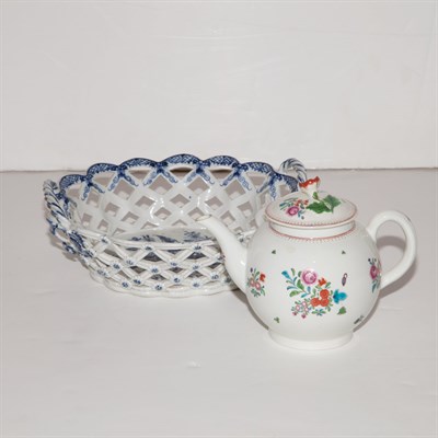 Lot 309 - Worcester Porcelain Basket; And a Samson...
