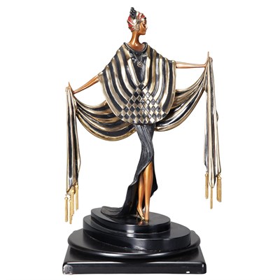 Lot 436 - Art Deco Style Cold Painted Bronze Figure of a...