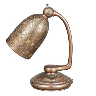 Lot 450 - Tiffany Studios Bronze and Favrile Glass Desk...