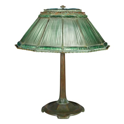 Lot 468 - Tiffany Studios Bronze and Favrile Glass...