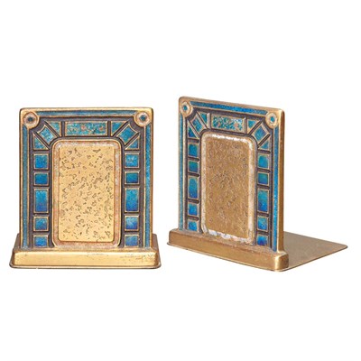 Lot 464 - Pair of Louis C. Tiffany Furnaces Blue...