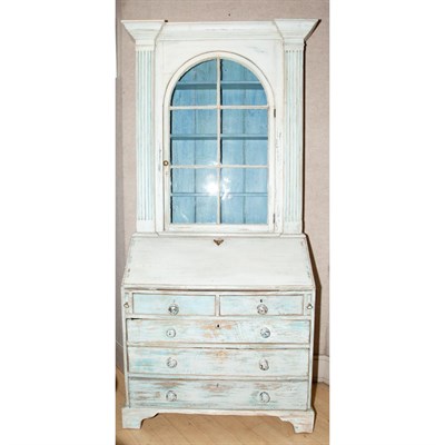 Lot 259 - George III Style Painted Pine Secretary Height...