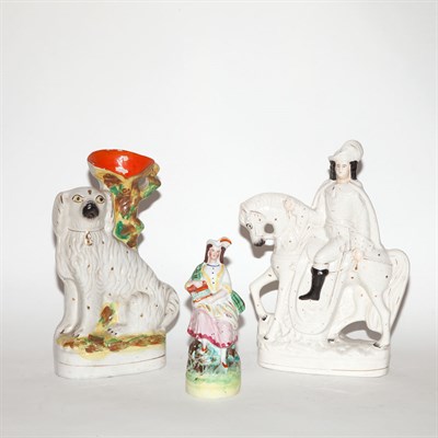 Lot 397 - Group of Five Staffordshire Pottery Figures...