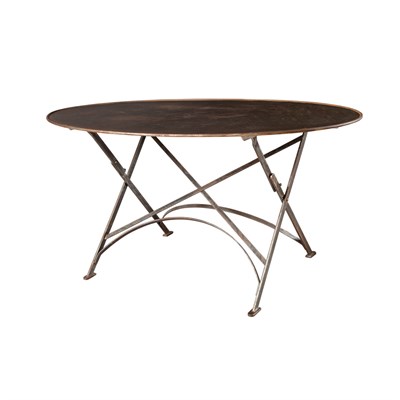Lot 257 - French Steel Cafe Table Height 30 inches,...