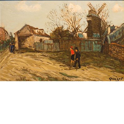 Lot 91 - Alphonse Leon Quizet French, 1885-1955 Street...