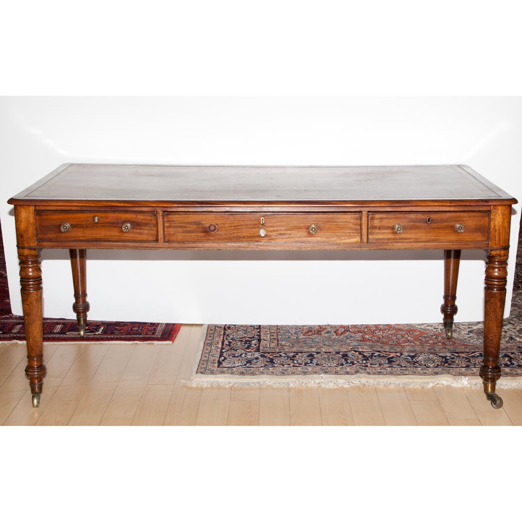 Lot 298 - Regency Mahogany Partner's Desk Height 31...