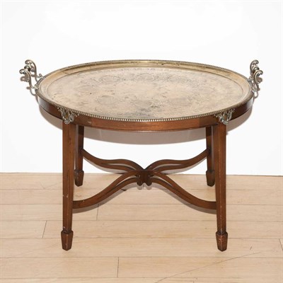 Lot 287 - Regency Style Brass Top Tray Table Height 21...