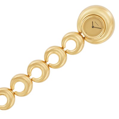 Lot 360 - Gold Bracelet-Watch, Tiffany & Co., France
