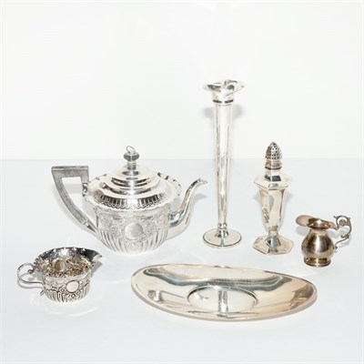 Lot 289 - Group of Silver and Silver Plated Table...
