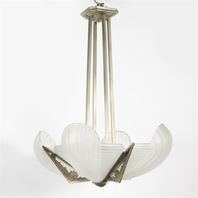 Lot 340 - Petitot French, 1930s Cleopatra Chandelier...