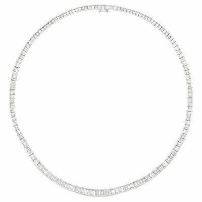 Lot 337 - Platinum and Diamond Necklace