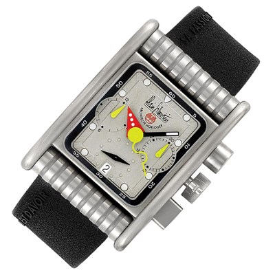 Lot 402 - Gentleman's Titanium and Rubber 'Bolido Krono' Chronograph Wristwatch, Alain Silberstein