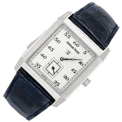Lot 448 - Gentleman's Platinum Minute Repeating 'Jump Hour' Wristwatch, Audemars Piguet