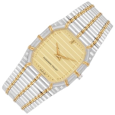 Lot 411 - Gentleman's Two-Color Gold 'Bamboo' Wristwatch, Audemars Piguet