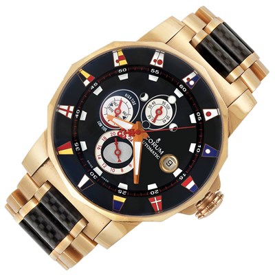 Lot 406 - Gentleman's Rose Gold 'Admiral's Cup Tides' Wristwatch, Corum