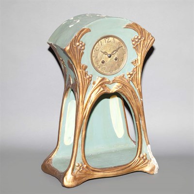 Lot 426 - Majorelle Art Nouveau Painted Wood Mantel...